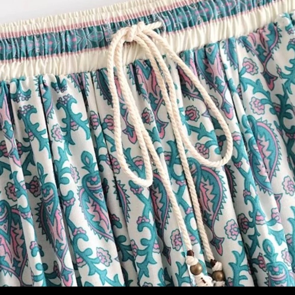 Turquoise Boho Skirt - Picture 5 of 7